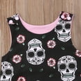 thumbnail image 3 of 2PCS SKull Newborn Baby Boys Girls Romper Jumpsuit Headband Outfits Clothes 0-18M, 3 of 5