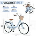 thumbnail image 6 of Mountain Bikes 26 Inch Single Speed Folding Lady Bike , Durable Steel Frame,Compact Design for Easy Storage and Commuting,Road Bikes, 6 of 6