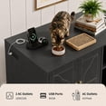thumbnail image 5 of Modern Hidden Cat Litter Box Enclosure Cabinet with Dog-Proof Shelf & Power Outlet – Fits Most Automatic Self-Cleaning Litter Boxes, Side Table for Living Room, 5 of 8