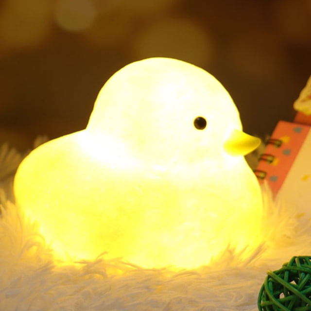 Cute Night Light Animal LED Night Lamp Bear Duck Rabbit Pig Chicken Portable Baby Night Light Creative Atmosphere Light Battery Operated Bedroom Bedside Sleep Light