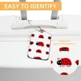 thumbnail image 3 of Square PU Leather 2 Pack Travel Tag - Bag Tag - Suitcase Tag with Privacy Cover and Stainless Steel Ring - Suitable for Travel, Backpack, and Handbag Ladybug Ladybird, 3 of 7
