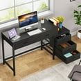 thumbnail image 4 of Tribesigns Computer Desk with 5 Drawers, Home Office Desks with Reversible Drawer Cabinet Printer Stand, Industrial PC Desk with Storage, Rustic Study Writing Table Workstation for Small Spaces, 4 of 7