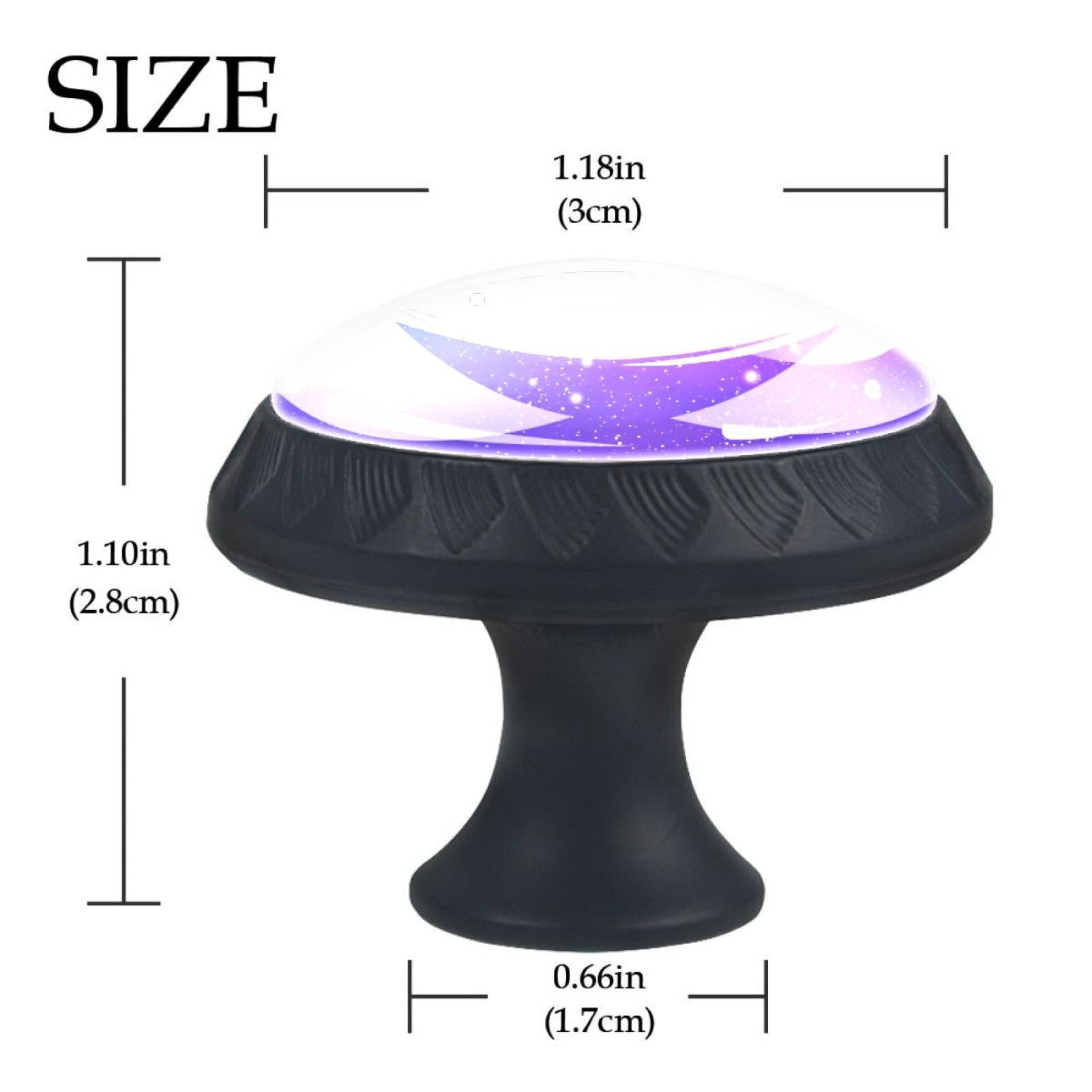 4 Pcs Starry Sky Purple Knobs for Kitchen Cabinet Cupboard Dresser Bookcase Drawer Pulls Handles Round Home Decor