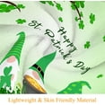 thumbnail image 4 of St. Patrick''s Day Throw Blanket Green Lucky Shamrock Clover Gnome Flannel Throw Blanket Super Soft Warm Bed Blanket for Living Room Bedroom Sofa Couch 50x60 Inch, 4 of 6