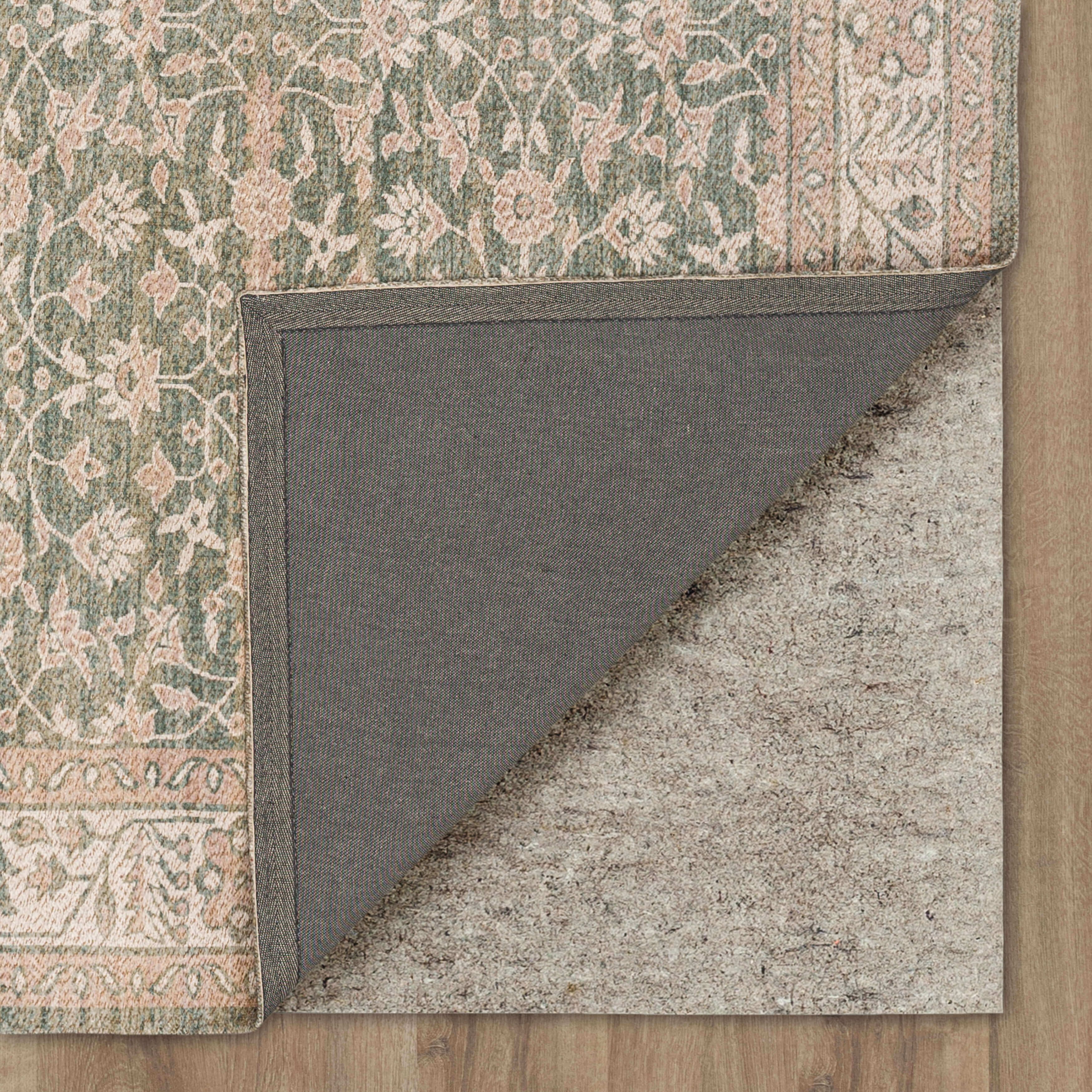 Mainstays Zula Jardin Low Pile Stain/Fade Resistant Polyester Indoor Accent Rug, Green, 1'8" x 2'10"