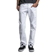 Victorious Mens Slim Fit Colored Stretch Jeans GS21 - White - 30/32