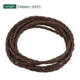 thumbnail image 2 of Unique Bargains 3 Meters/9.8 Ft 3 Core 18AWG Vintage Twisted Cloth Covered Electrical Wire Brown, 2 of 5