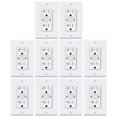 thumbnail image 1 of Salida GFCI ELECTECK 20A, paquete de 10 con indicador LED blanco, 1 of 7