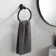 thumbnail image 5 of Toallero de pared para baño, de metal negro mate, 2 piezas, estilo clásico, 5 of 5
