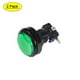 thumbnail image 1 of Botón de empuje para juegos de 46mm redondo, interruptor iluminado LED de 12V con microswitch para arcade, verde, 2 piezas, 1 of 5