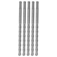 thumbnail image 1 of 5PCS Impact Drill Bits with Carbide Tip Rotary Hammer Bit 2 Flute Spiral Bits for Brick Concrete 210mm 12mm / 0.47in, 1 of 5