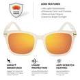 thumbnail image 7 of Square Polarized Mirrored Sunglasses for Women Colorful 80's Anti-Glare TR90 Frame UV Protection Sun Glasses, 7 of 7