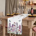 thumbnail image 2 of Table Runners 72 Inches Long Dress Scarves, Purple Flowers Farmhouse Kitchen Table Runner, Coffee Tablerunners, Spring Butterflies Lavender Daisy Botanical 16x72 Inch, 2 of 9