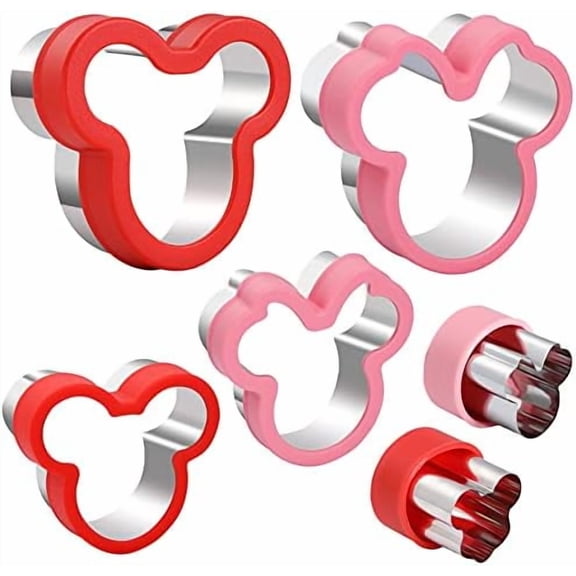6pcs Mouse Cookie Cutters Set,Sandwich Biscuit Cutter, Food Grade Stainless Steel Sandwich Cookie Cutters for Baking