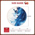 thumbnail image 2 of Xecao Blue White Fluid Art Pattern Christmas Tree Skirt Round Xmas Tree Mat Base Cover for Holiday Home Decorations-36", 2 of 6