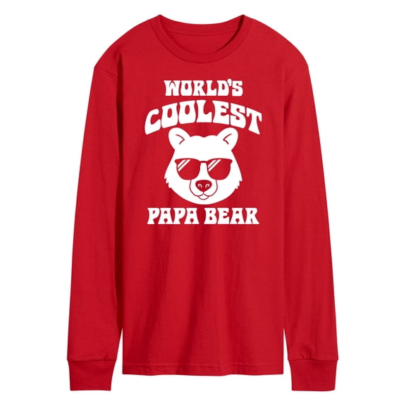 Instant Message - Worlds Coolest Papa Bear - Men's Long Sleeve T-Shirt