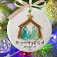 thumbnail image 4 of HomeDM Nativity Scene Ornaments 2025 Christmas Round Acrylic Hanging 2D Pendant Christmas Tree Decorations The Birth of Jesus Christian Gifts for Family Friends 8cm/3.15", 4 of 6