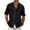 Black, variant on Yiaimeir Retro Casual Loose Fitting Short Sleeved Shirt Fashion Standing Collar Top Shirt,Size S-3XL