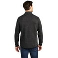 thumbnail image 2 of Sport Tek Male Mock Neck Pullover St281 Black Hthr 4X-Large, 2 of 4