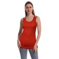 thumbnail image 2 of SUMONA Women Round Neck Accent Grey Two Tone Casual Basic Ribbed Tank Top, 2 of 3