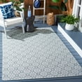 thumbnail image 2 of SAFAVIEH Martha Stewart Hampton Diamond Indoor/Outdoor Area Rug, Blue/Beige, 5'1" x 7'6", 2 of 7
