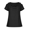 thumbnail image 5 of EINCcm Sexy Cold Shoulder Tops for Women 2024 Summer Hollow Out Eyelet Short Sleeve Tshirts Going Out Blouses Ladies Tunic Tops, 5 of 6