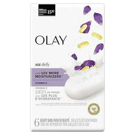 Olay Outlast Age Defying Bar Soap, 6 Ea, 22.4 Oz, 2 Pack