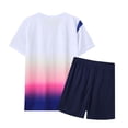 thumbnail image 4 of Gubotare Boys' Short Sets Boys Tracksuit Set 2 Piece Athletic Joggers Set Active Boys Shorts Size 7-8 (Pink,7-8 Years), 4 of 4