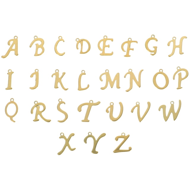 26Pcs Metal Letter Charms Metal Alphabet Charms Mini Alphabet Pendants Jewelry Making Letter Charms