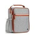 thumbnail image 5 of Acorn St by Fit & Fresh Vertical Insulated Reusable Lunch Bag for Men, Women, Kids, Gray, 5 of 7