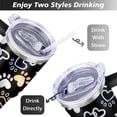 thumbnail image 5 of Paw Print Dog Lovers Tumbler 40oz - Vacuum Insulated Coffee Cup with Handle & Straw- Cute Gift for Female Dog Owners, 5 of 7