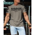 thumbnail image 3 of Gymish Savage Not Average Workout T-Shirt for Men – Funny Gym Shirt, Lifting Tee, Deadlift Shirt, Athletic Wear, 3 of 6