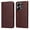 Brown, variant on Wallet Phone Case for Xiaomi Poco M6 Pro 4G with Card Holder and Stand Function Blue