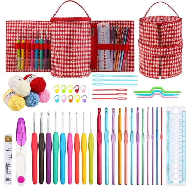 DIY Knitting Tool Storage Set Beginner Crochet Set Handheld Detachable Inside and Outside