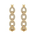 thumbnail image 2 of 1/2 Carat Diamond Linked Hoop Earrings in 10K Yellow Gold, 2 of 3