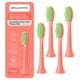 thumbnail image 1 of Brushmo Cabezales de Repuesto One con Limpiador de Lengua, Compatibles Únicamente con Philips One by Sonicare, Cerdas Suaves DuPont, Paquete de 4, Color Coral Miami., 1 of 2