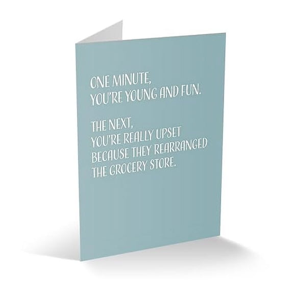 Modern Wit Birthday Card - 4.25x5.5, Blank Inside, Spousal Greeting Card. Hilarious Wish for All!
