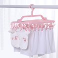 thumbnail image 4 of Clothes Drying Hanger with 32 Clips, Foldable Hanging Drying Rack for Clothes Underwear Socks, 4 of 7
