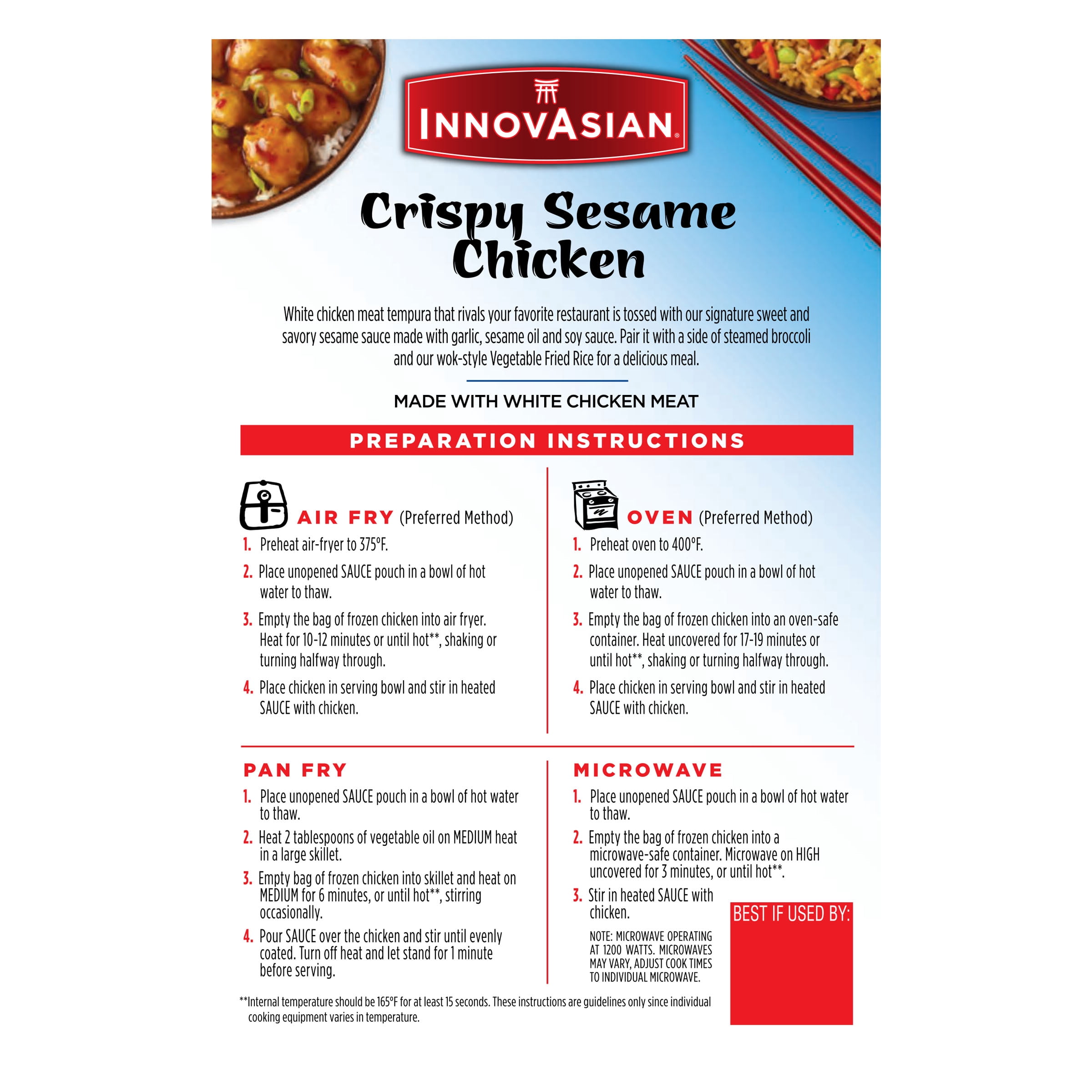 InnovAsian Crispy Sesame Chicken, 18 oz (Frozen Meal)