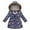 Dark Blue, variant on Winter Coats for Girls Girls' Heavyweight Shimmer Puffer Jacket with Hood and Fleece Headband(Pink,4-5 Years)