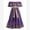 Purple, variant on IDOPIP Kids Girls Traditional Mexican Dress Cinco De Mayo Fiesta Ribbon Ruffle Drape Party Dresses