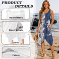 thumbnail image 6 of KUIFORTI Summer Couple Matching Outfits Mens Casual Shirts Hawaii Dress with Soft Fabric Maxi Dress with Pockets 4-Way Stretch for Summer Vacation Trip Hawaiian Palm Leaf, 6 of 7