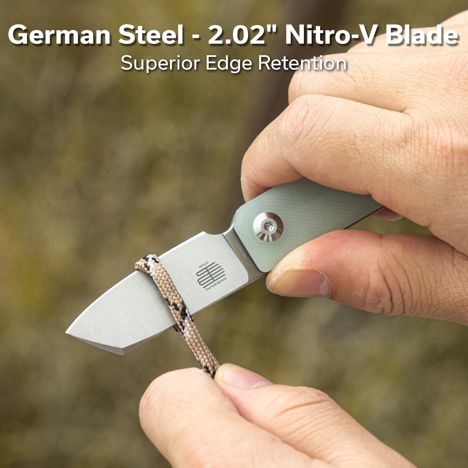 CIVIVI Kukei Small Pocket Knife Folding Knife with 2.02" Satin Finished Nitro-V Blade Natural G10 Handle C25036-2, With 1PC Black Leather Sheath