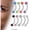 AB, variant on Curved Barbell 16G Eyebrow Ring with CZ Jewels - 9 Colors Available