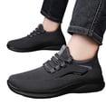 thumbnail image 2 of GrmtClth No Tie Quick Elastic Lace Knit Trainers for Men Hollow Mesh Cushioned Shock Absorb Anti Slip Outdoor Commuter Sneakers Gray (US/9), 2 of 5