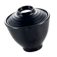 thumbnail image 6 of UPKOCH Soup Rice Bowl Faux Ceramic Bowl With Lid, 4in Japanese Ramen Bowl Frosted Threaded Design For Home Restaurant (Black), 6 of 8