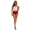 thumbnail image 5 of Unique Bargains Women's Floral Lace Breathable Mid Rise Underpants L Wine Red, 5 of 6