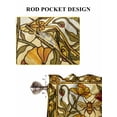 thumbnail image 6 of Vintage Bees Living Room Curtains 2 Panel, Country Retro Animal Flowers Yellow Brown Cafe Window Treatment, Farmhouse Bedroom Bathroom Kitchen Curtains Drapes 104"x45", 6 of 6