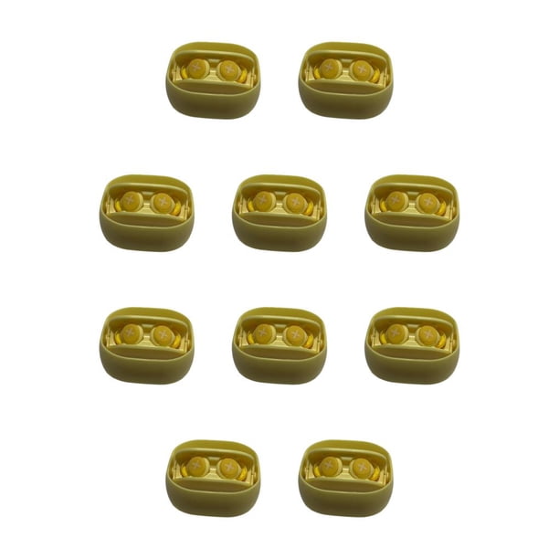 Tapones para los oídos Seitruly 3 capas para dormir Reducción de ruido Profesional Anti-ronquidos Amarillo cubierta naranja 10Conjunto