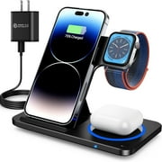 Foldable 3in1 wireless charger 15W Fast charging for Iphone 14/13/12pro max for iWatch Series For Airpods